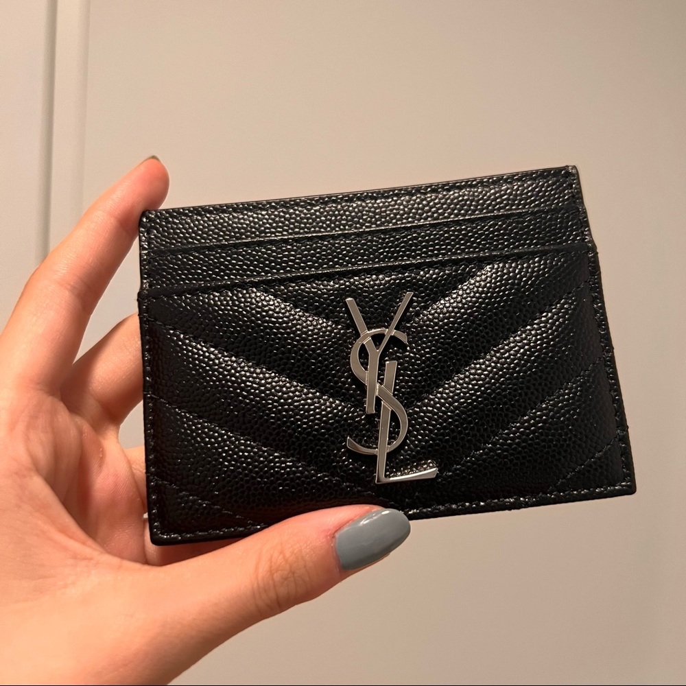 Saint Laurent Matelassé Card Case (NWT)